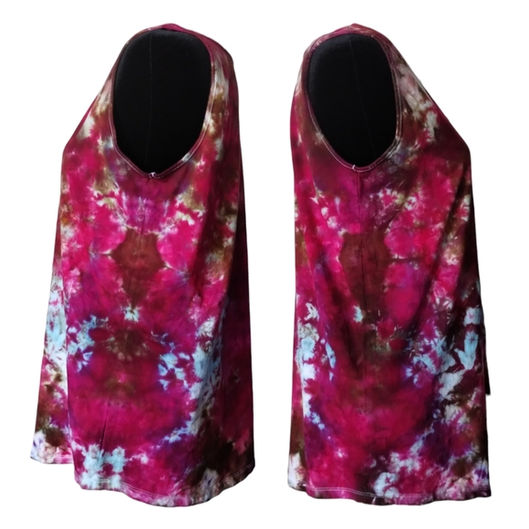 1X Tie Dye Tank Top Scrunch Designs - Picture 5 of 6